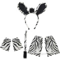 Zebra Headband Animal Ears Tail accessory set